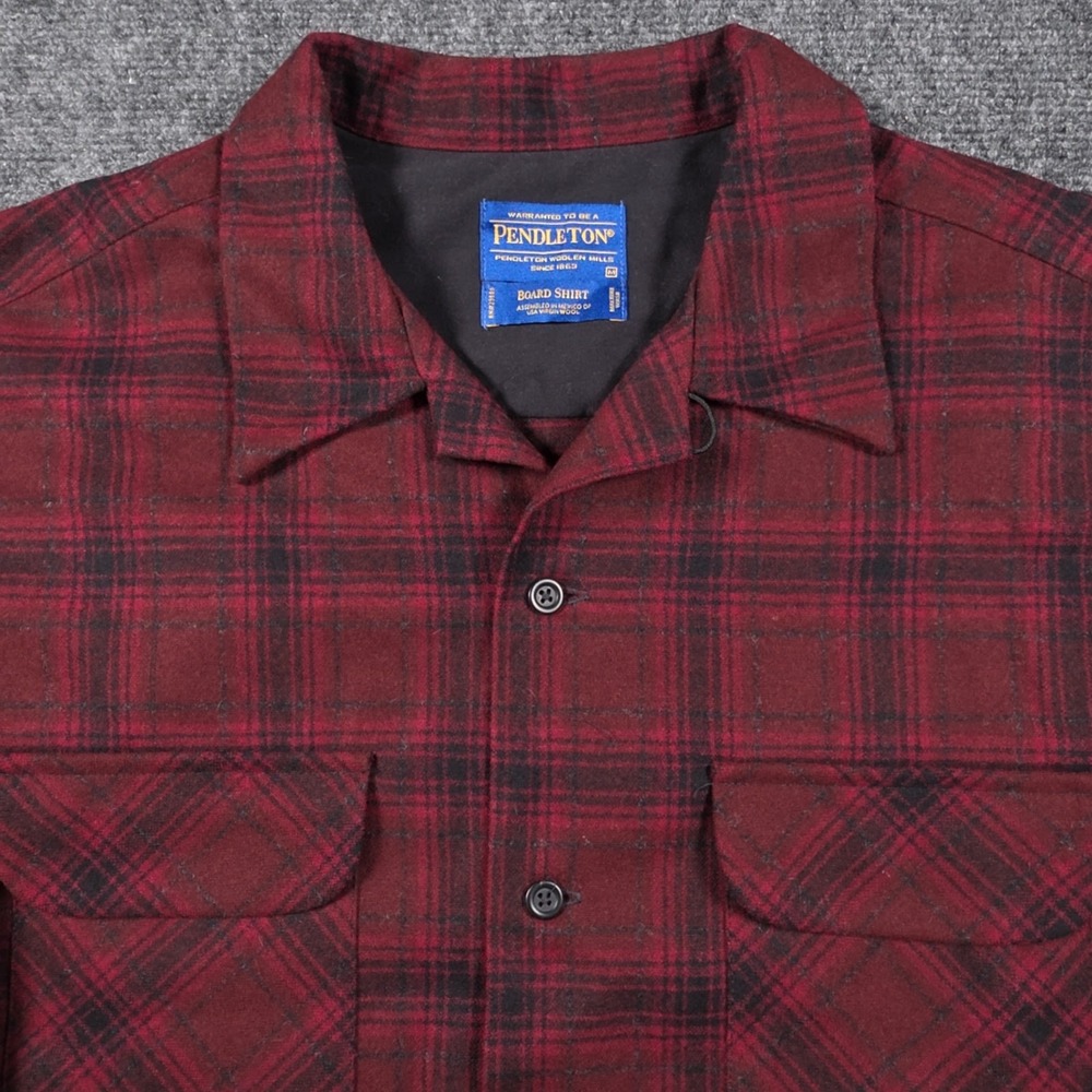 Pendleton 1954 Archive Flannel Board Shirt Mens M Plaid USA Virgin Wool Workwear
